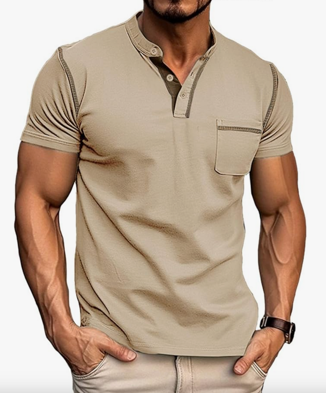 Jack | Contrast Henley Tee