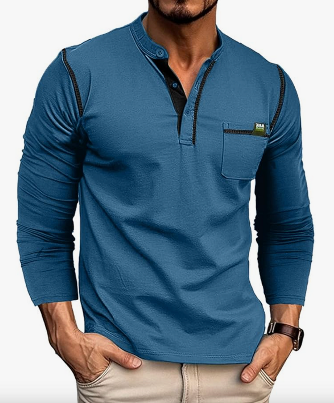 Jack | Contrast Henley Tee