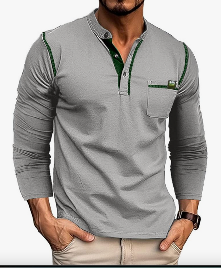 Jack | Contrast Henley Tee