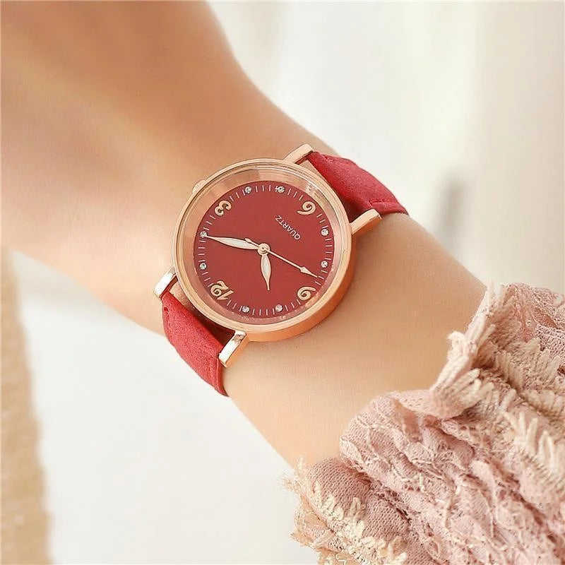 Classic leather band watch