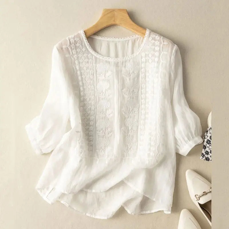 Daisy | Embroidered Relaxed Blouse