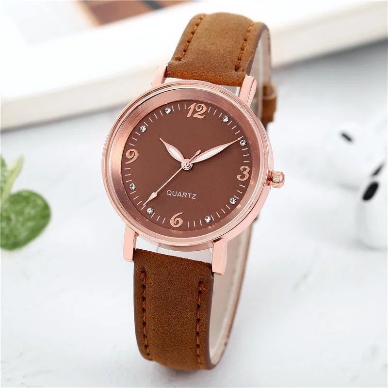 Classic leather band watch