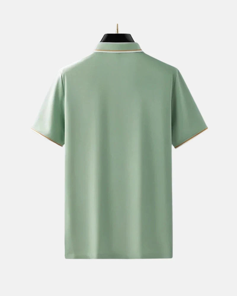 Short Sleeve Silk Polo Shirt