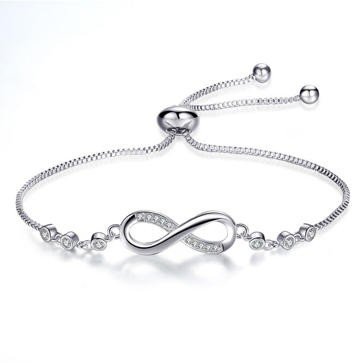 ADJUSTABLE INFINITY BRACELET IN SILVER