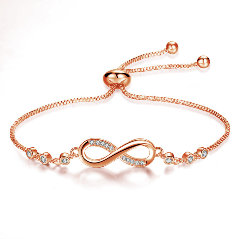 ADJUSTABLE INFINITY BRACELET IN SILVER