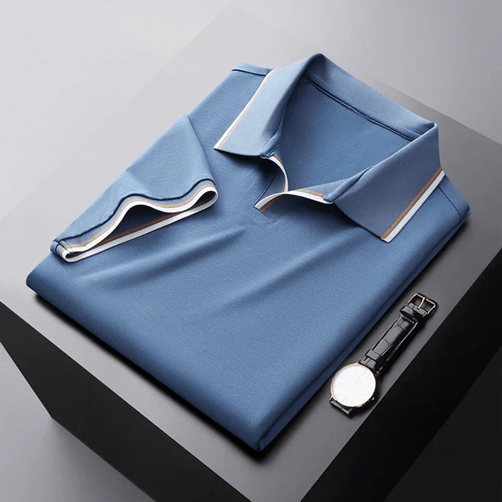 Short Sleeve Silk Polo Shirt