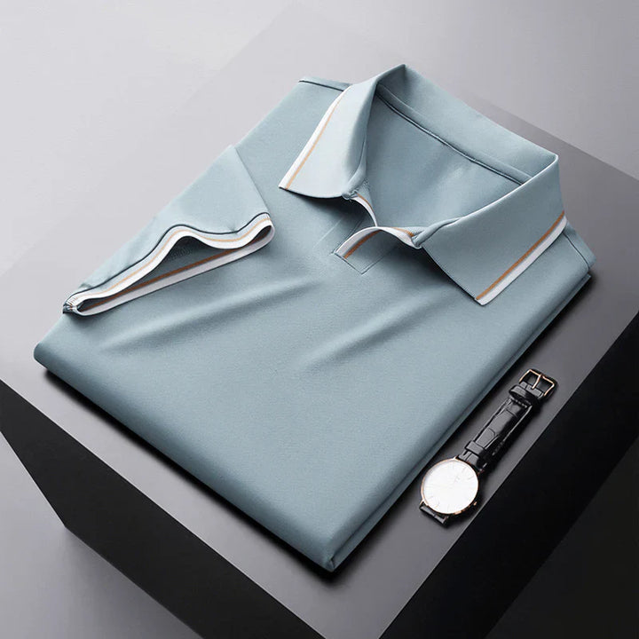 Short Sleeve Silk Polo Shirt
