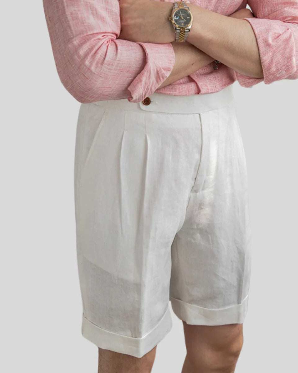 Oxford Pleated Short Trousers