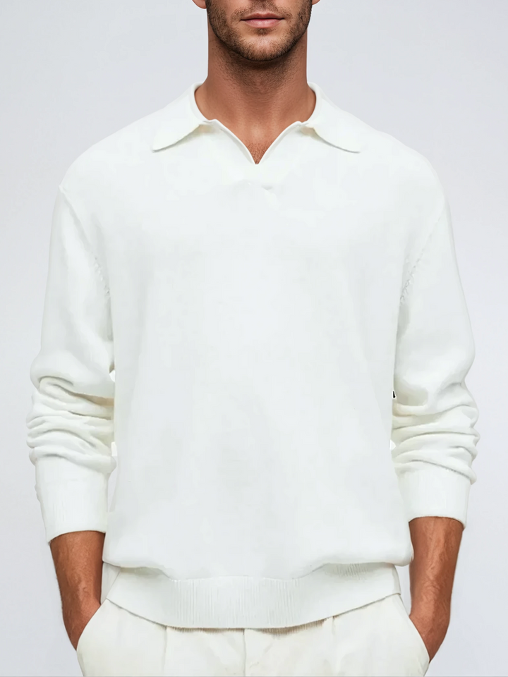 Wool Polo with Long Sleeves