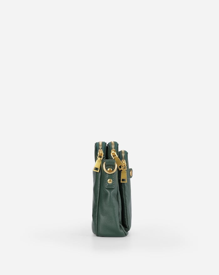 Sleek Three-Layer Crossbody Bag