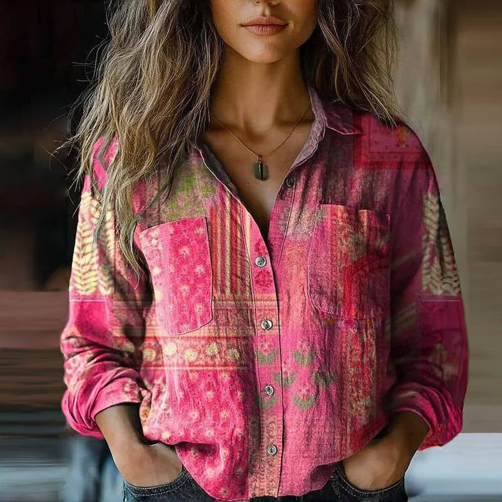 Haley | Bohemian Pattern Vintage Blouse