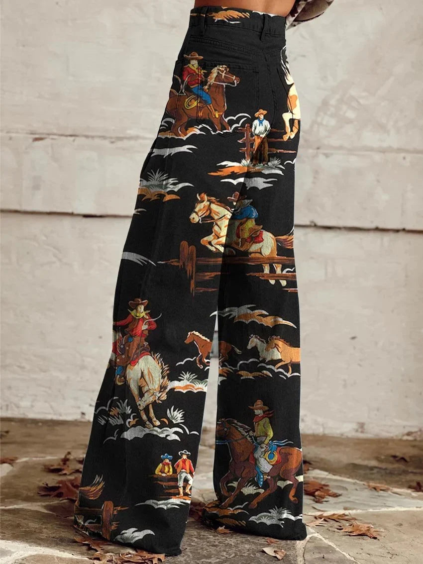 Bertha | Vintage Western Rodeo Wide-Leg Jeans