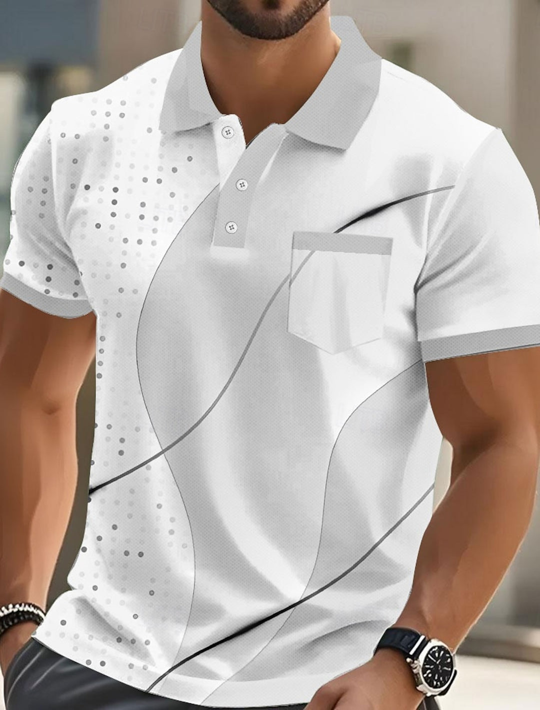 Geometric Line Polo