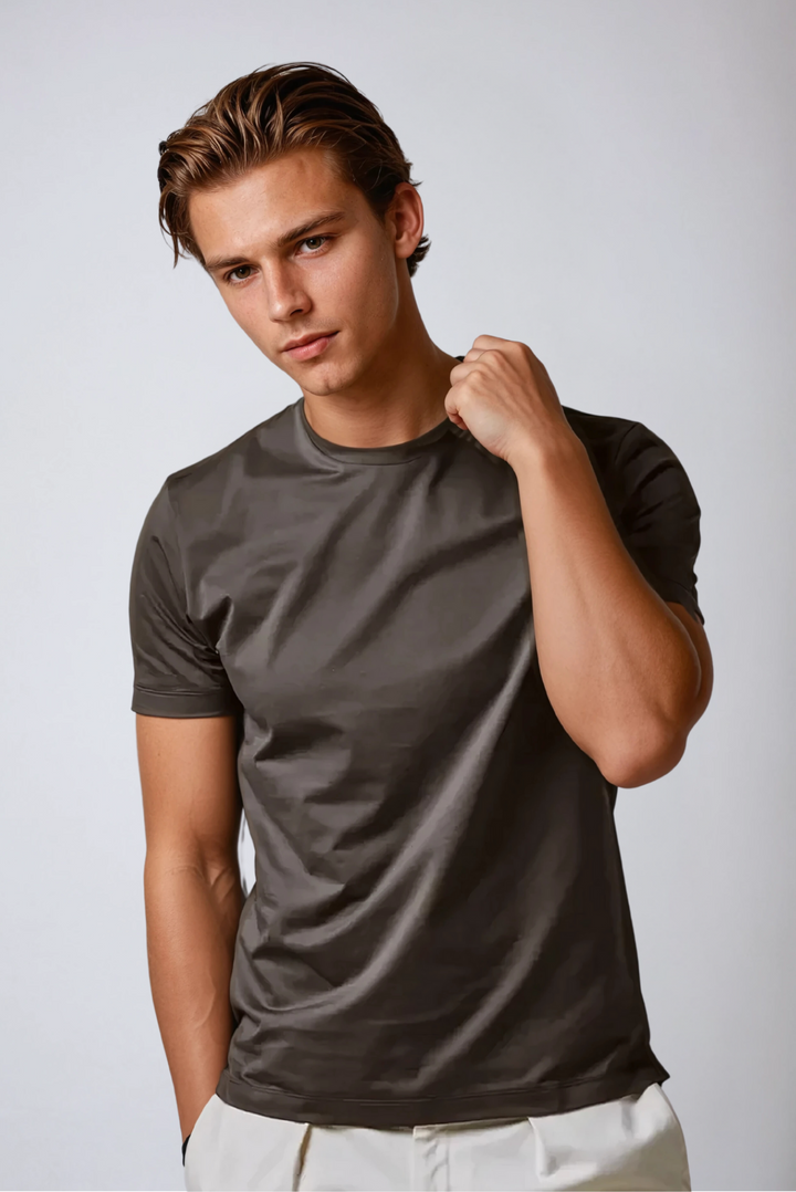 Signature Supima T-shirt - Dark Brown