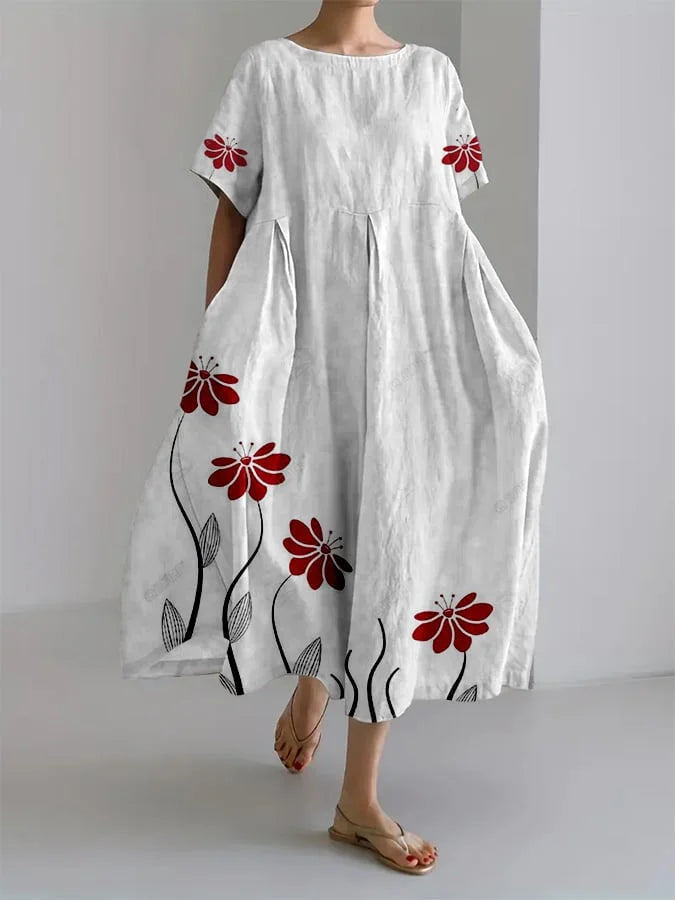 Aurora | Floral with Natural Elegance Long Dress