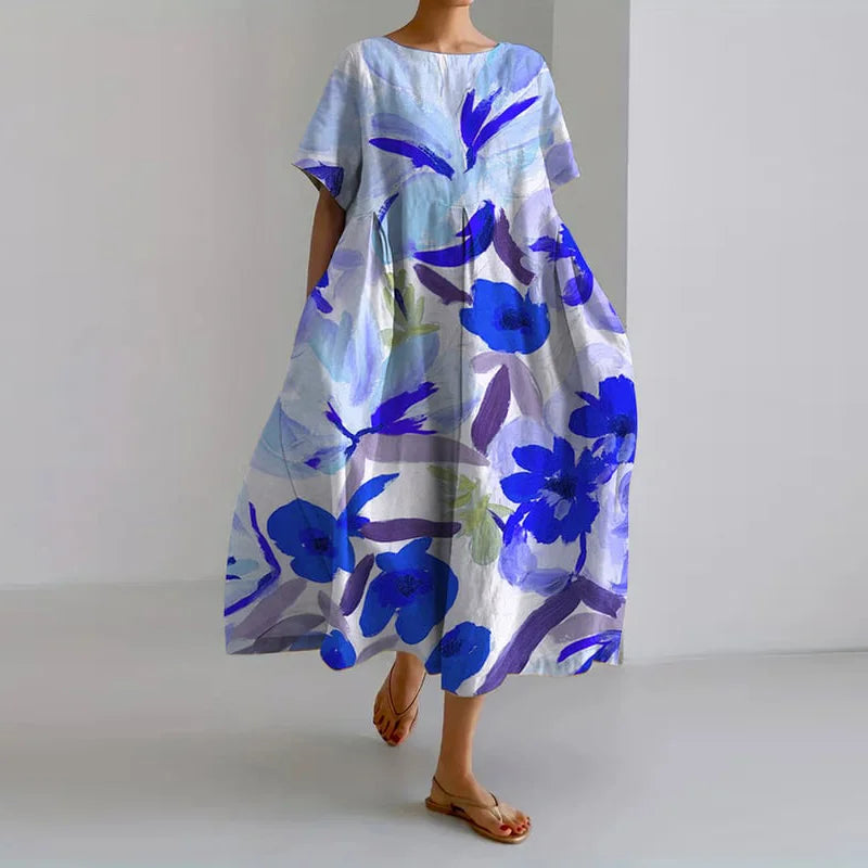 Valentina | Summer Floral with Flattering Cut Dress