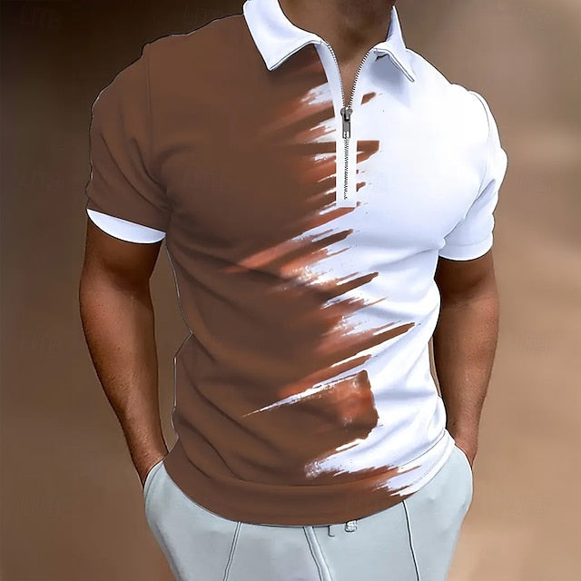 Ombre Zip Polo