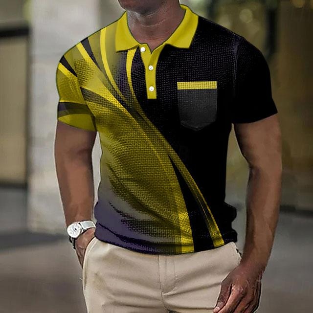 Graphic Prints Waffle Polo