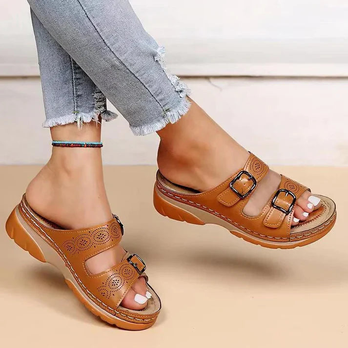 Carmella  | Orthopedic Leather Sandals