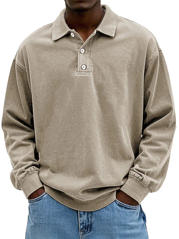 Wilfred | Men's Casual Long Sleeve Polo