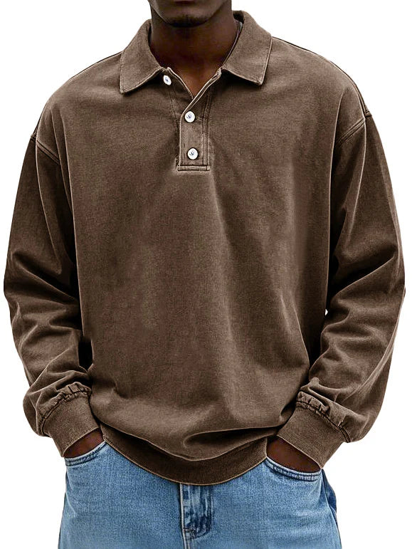 Wilfred | Men's Casual Long Sleeve Polo