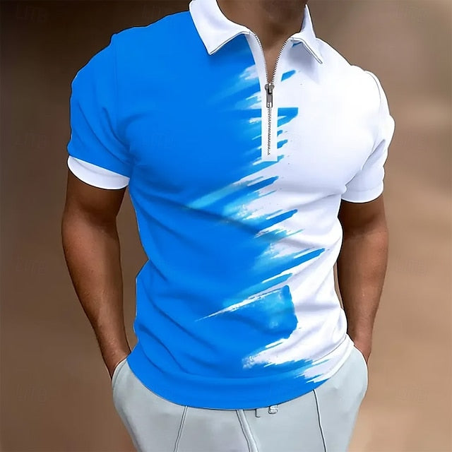 Ombre Zip Polo