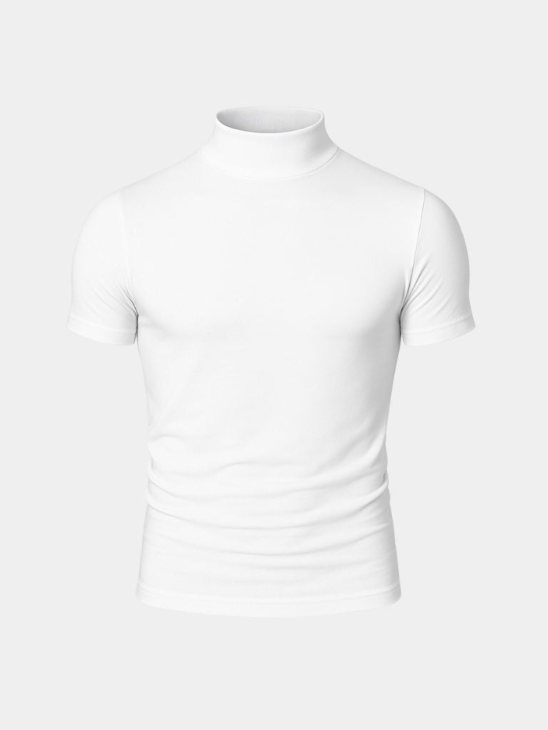 Jake | Solid Casual Turtle Neck T-Shrit