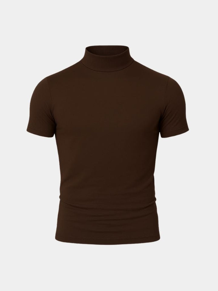 Jake | Solid Casual Turtle Neck T-Shrit