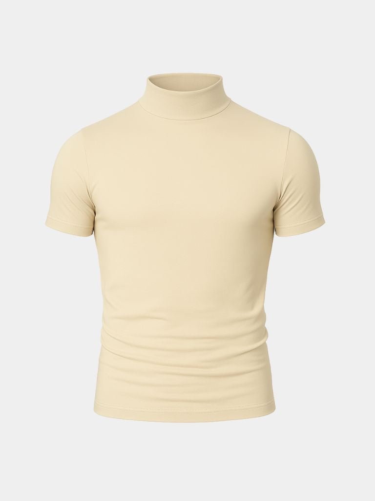 Jake | Solid Casual Turtle Neck T-Shrit