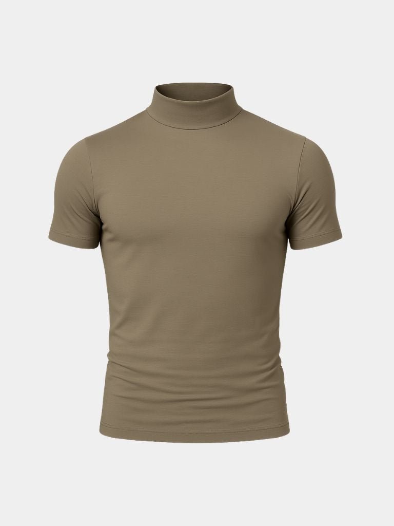 Jake | Solid Casual Turtle Neck T-Shrit