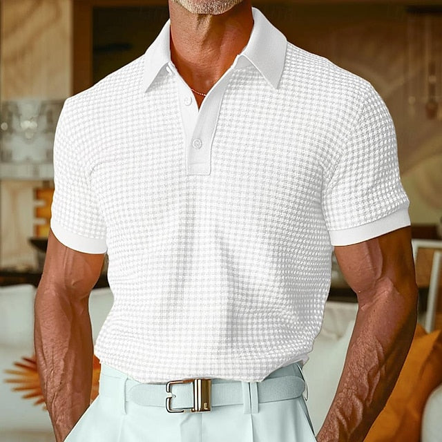 Golf Shirt Waffle Polo