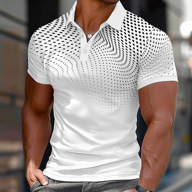 Round Dots Geometric Polo