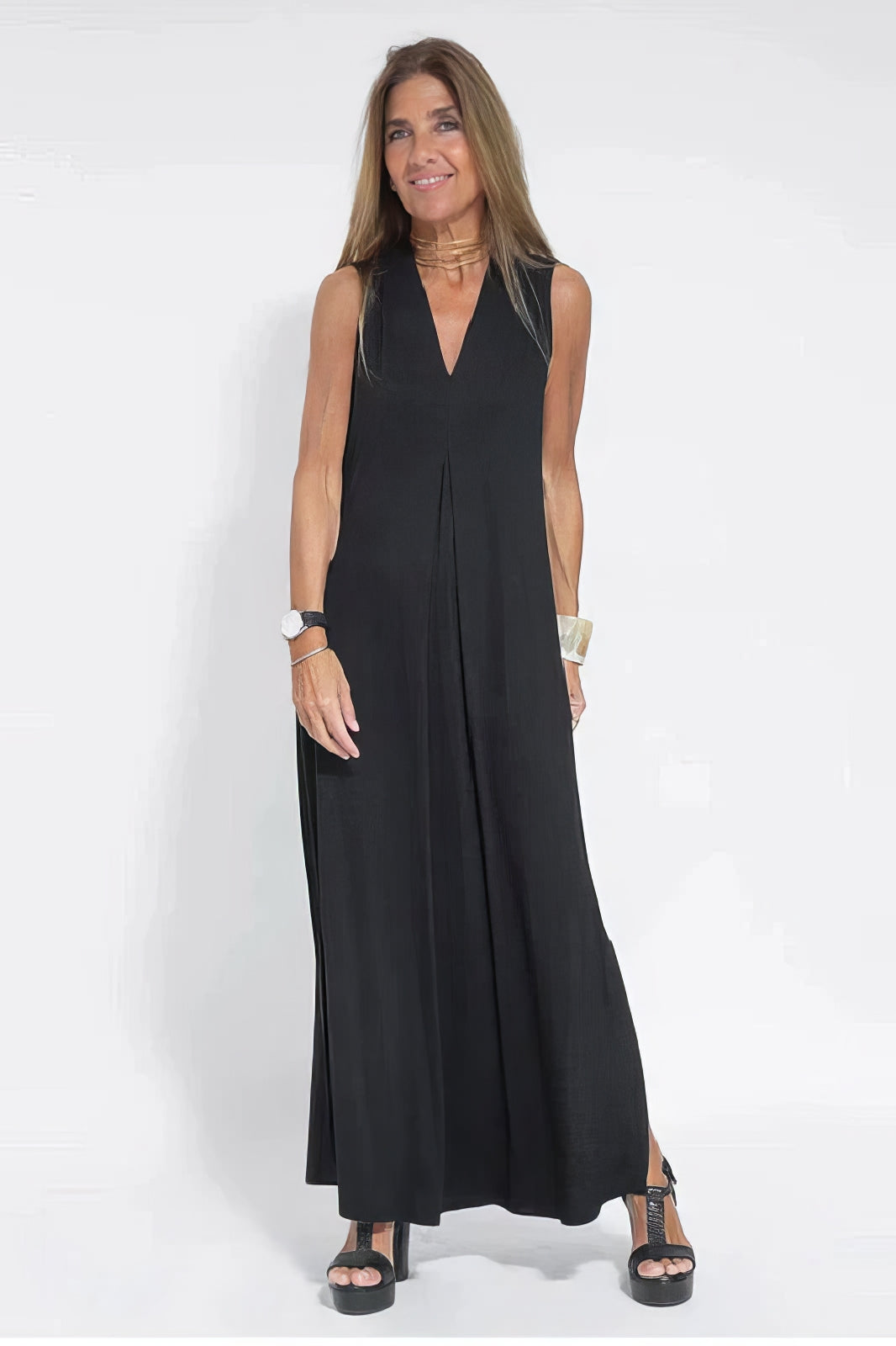 Paula | Elegant long dress with matching cardigan