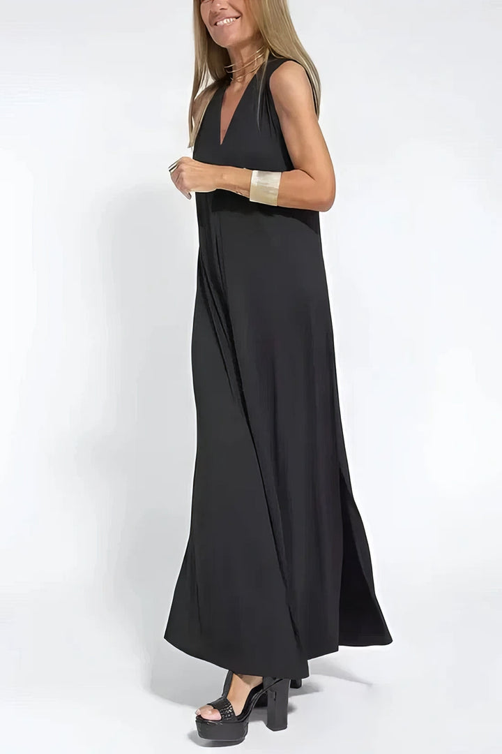 Paula | Elegant long dress with matching cardigan