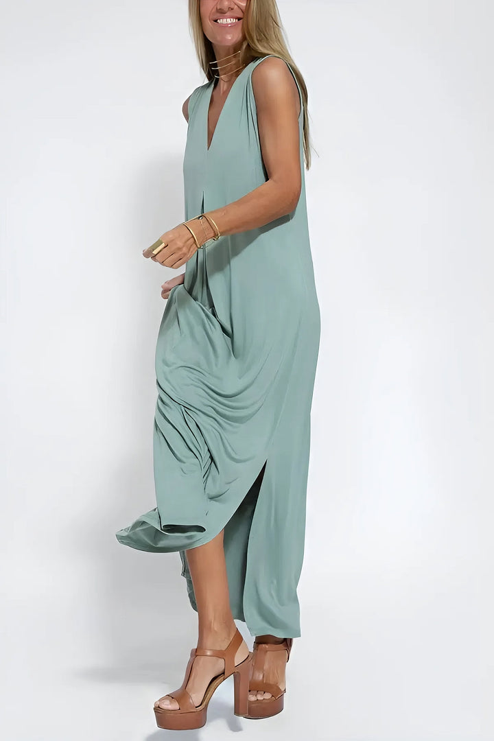 Paula | Elegant long dress with matching cardigan