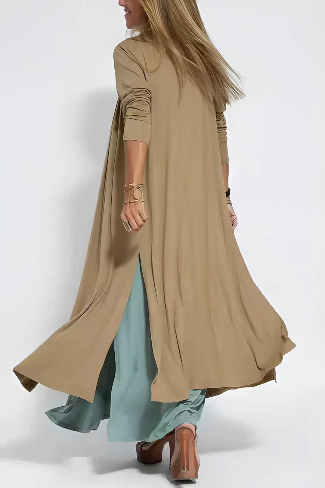 Paula | Elegant long dress with matching cardigan