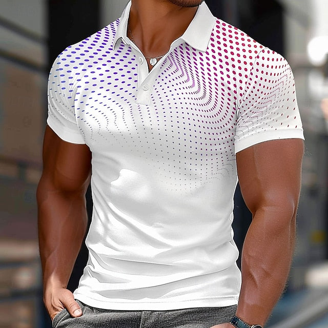 Round Dots Geometric Polo